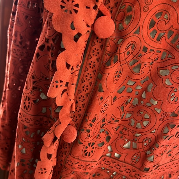 SAVE THE QUEEN LEATHER CUTOUT JACKET SIZE LARGE - Picture 3 of 11